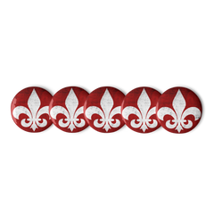 Mainstay Entertainment "Fleur de Lis" Set of (5) Buttons
