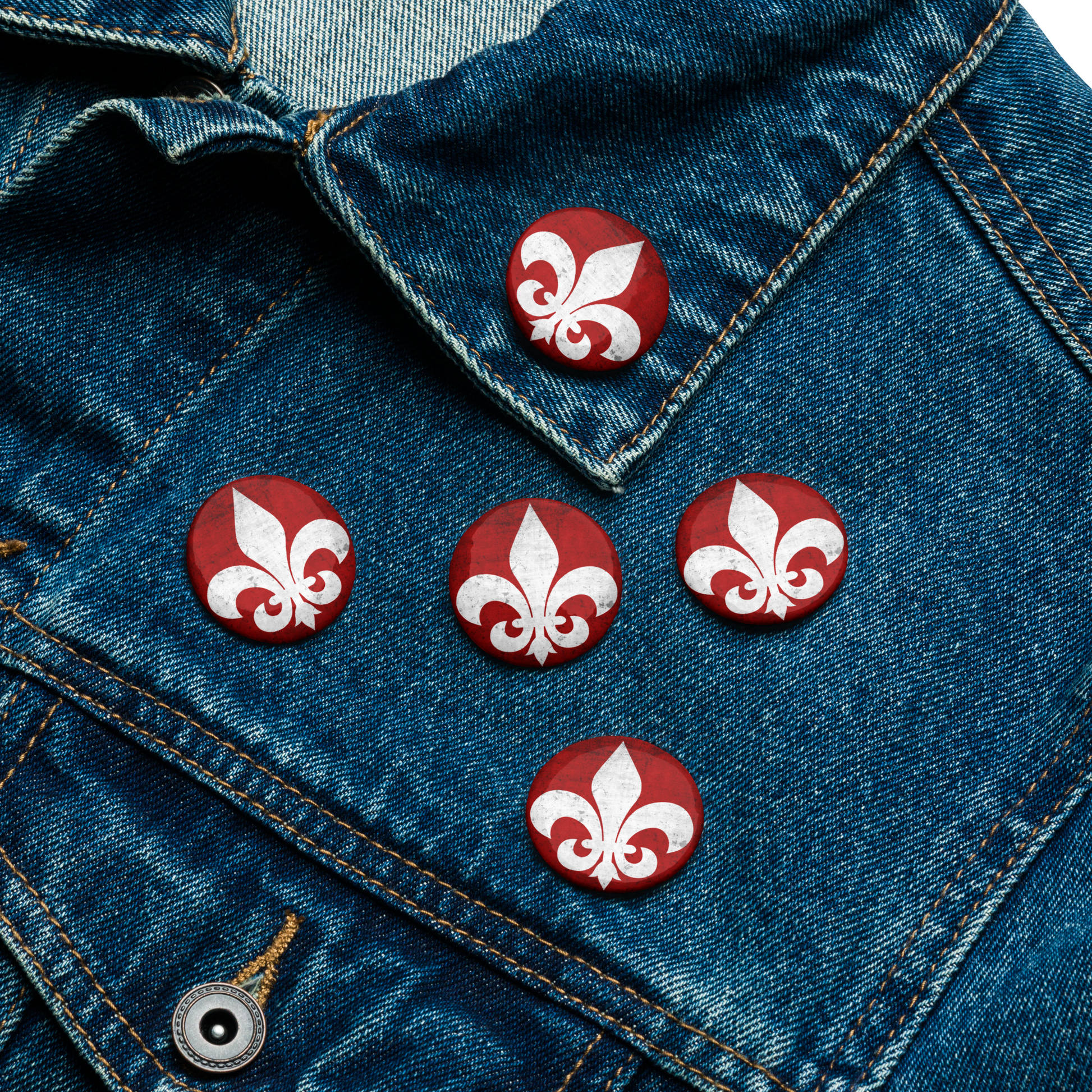 Mainstay Entertainment "Fleur de Lis" Set of (5) Buttons