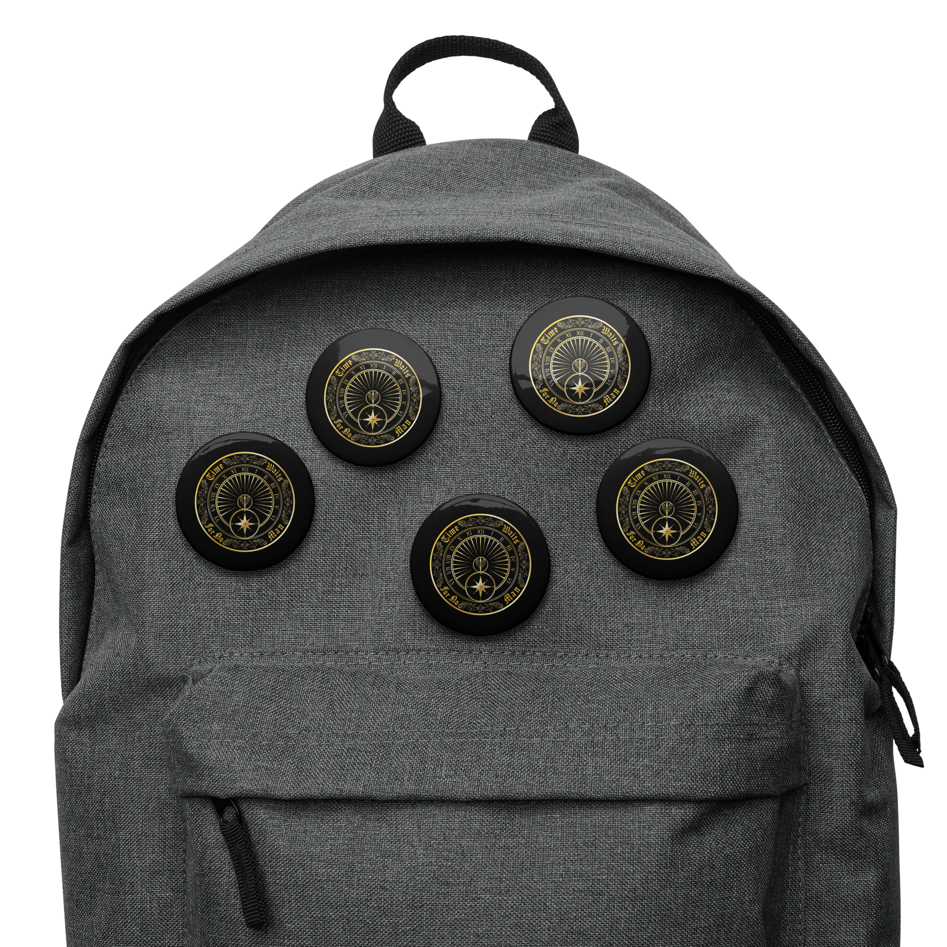 Time Waits For No Man "Sundial" Set of (5) Buttons