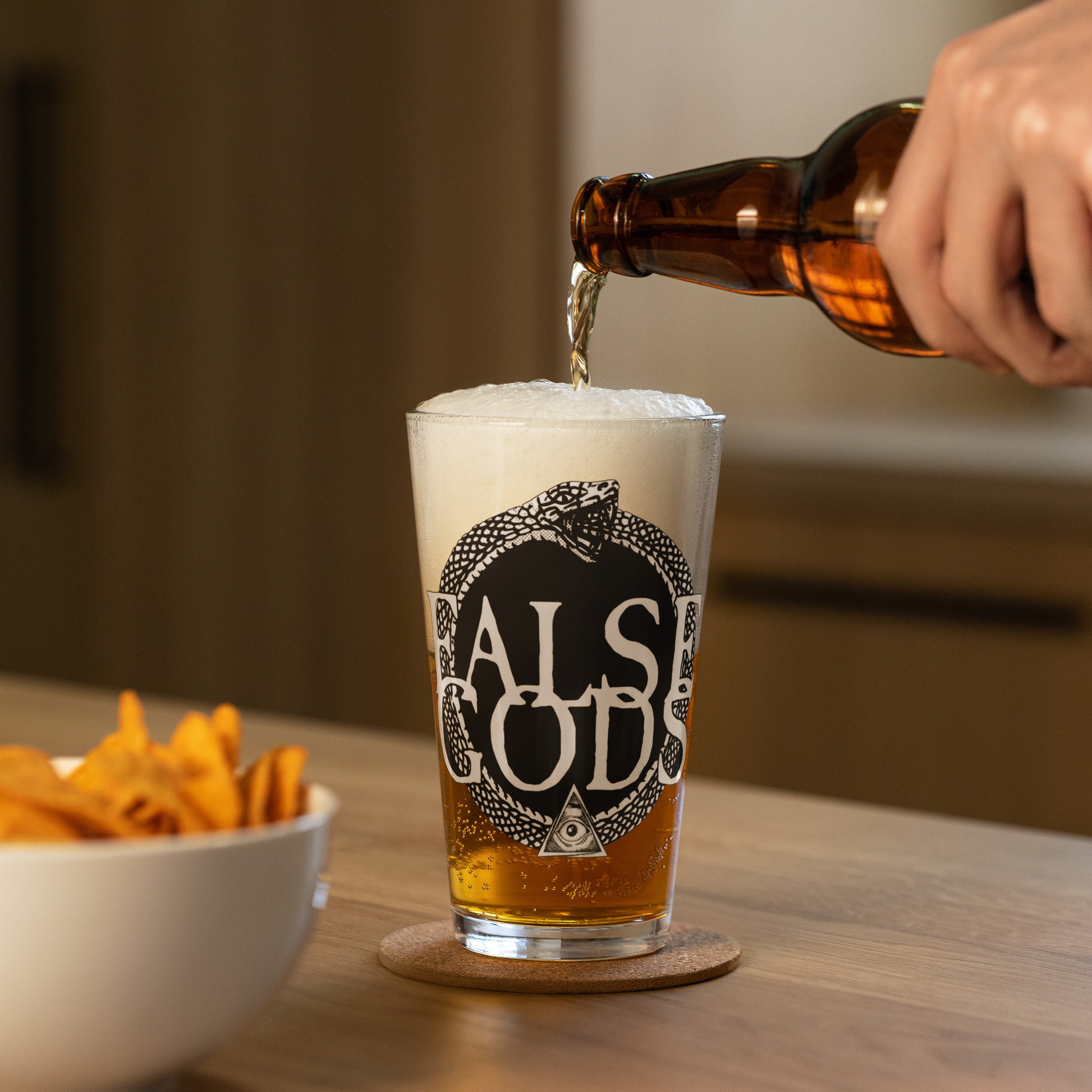 False Gods "Snake Logo" Pint Glass