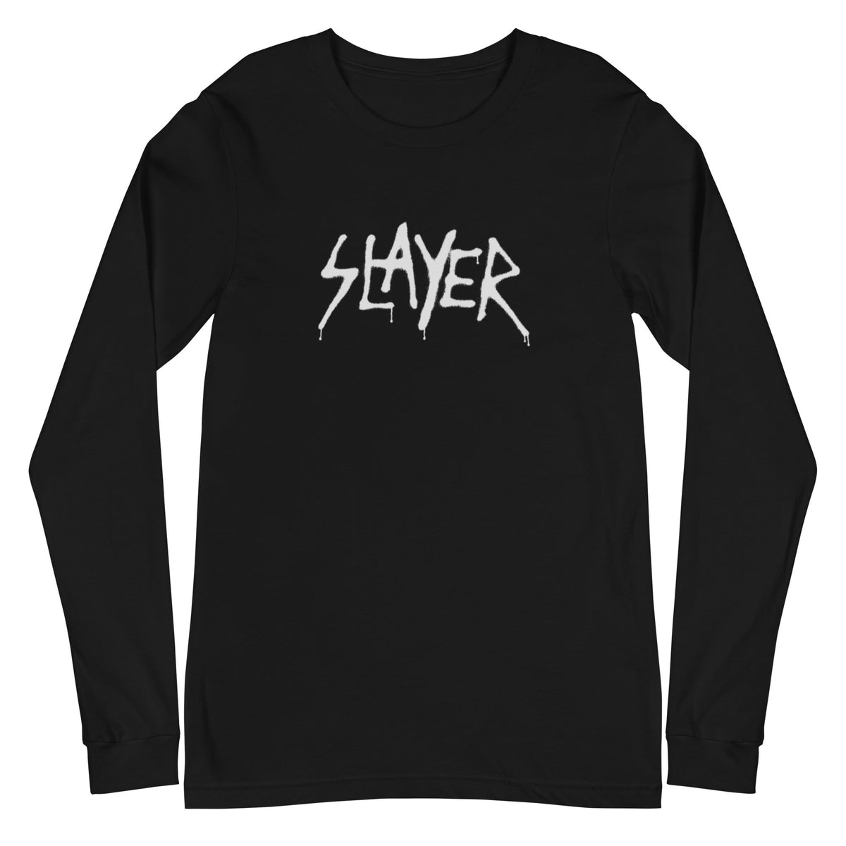 Slayer - White Drip Logo Long Sleeve T-Shirt HYPER iCONiC.