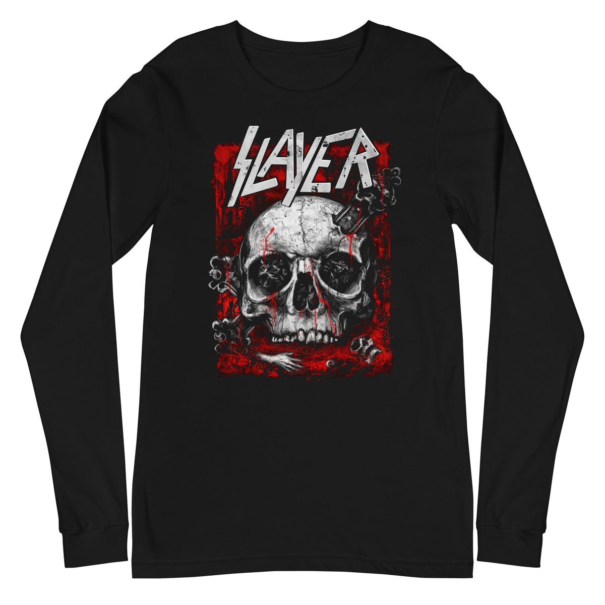 Slayer - Skull Logo Long Sleeve T-Shirt HYPER iCONiC.