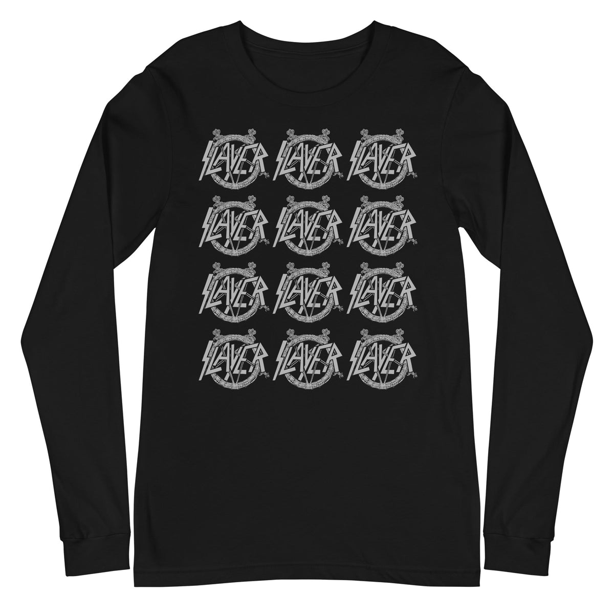 Slayer - Repeat Logo Long Sleeve T-Shirt HYPER iCONiC.
