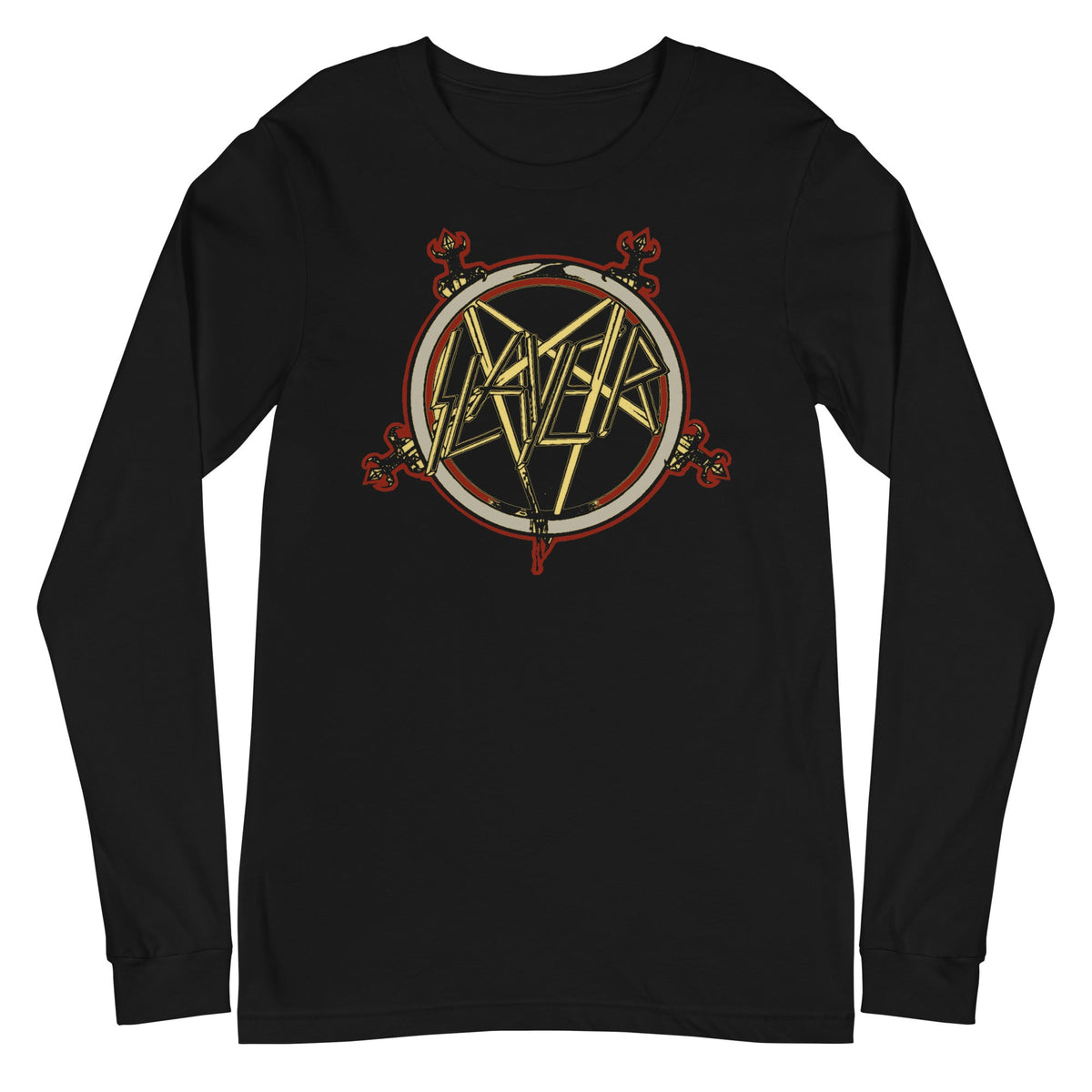 Slayer - Pentagram Logo Long Sleeve T-Shirt HYPER iCONiC.