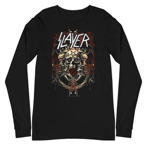 Slayer - Triple Skull Long Sleeve T-Shirt HYPER iCONiC.