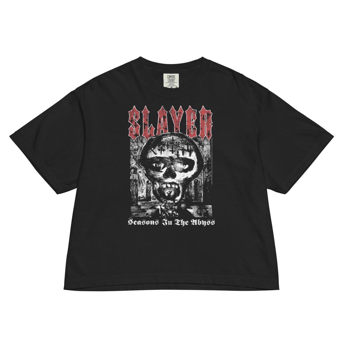 Slayer - Seasons in the Abyss Mineral Wash Womens Crop Top HYPER iCONiC.