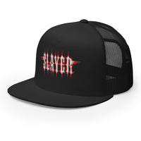 Slayer - Logo Flat Brim Trucker Hat HYPER iCONiC.