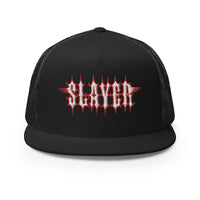 Slayer - Logo Flat Brim Trucker Hat HYPER iCONiC.