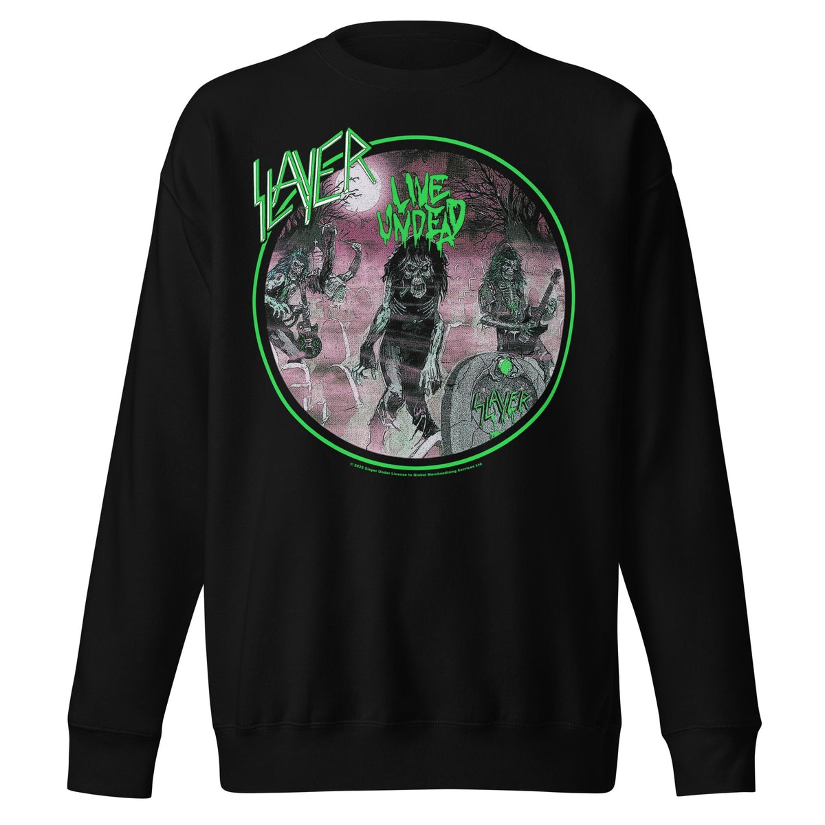 Slayer - Neon Green Undead Jumbo Print Sweatshirt HYPER iCONiC.