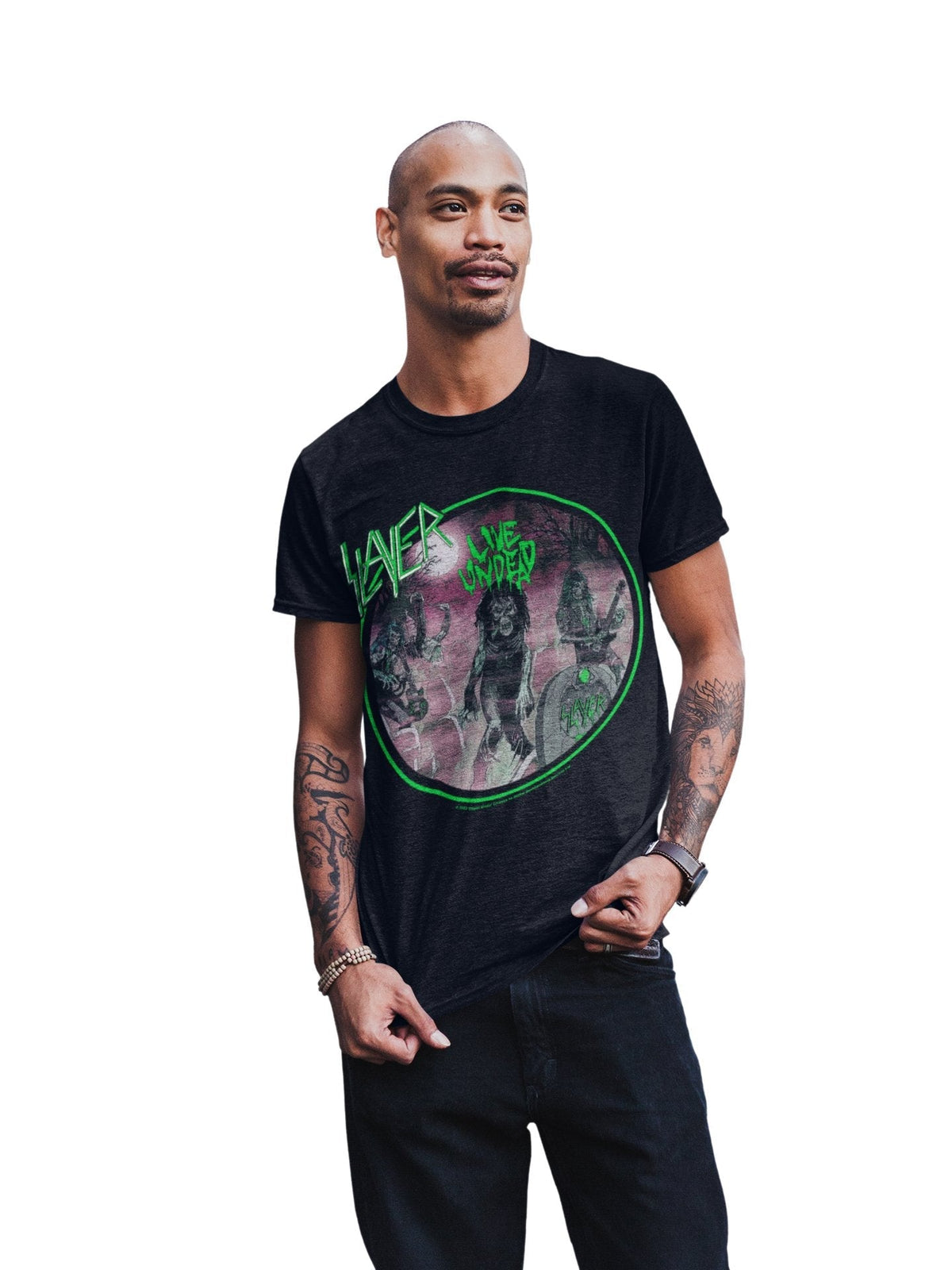 Slayer - Neon Green Undead T-Shirt HYPER iCONiC.