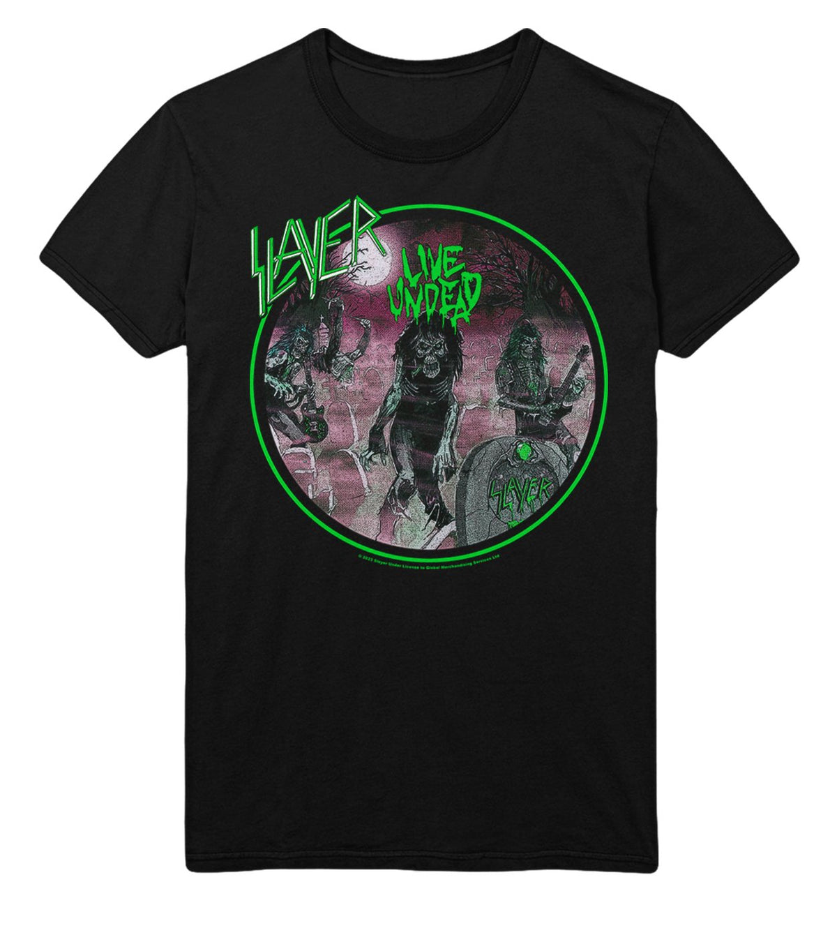 Slayer - Neon Green Undead T-Shirt HYPER iCONiC.