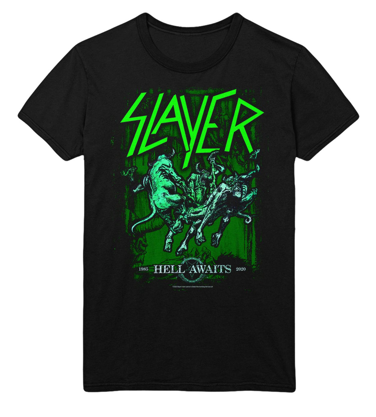 Slayer - Neon Hell Awaits T-Shirt HYPER iCONiC.