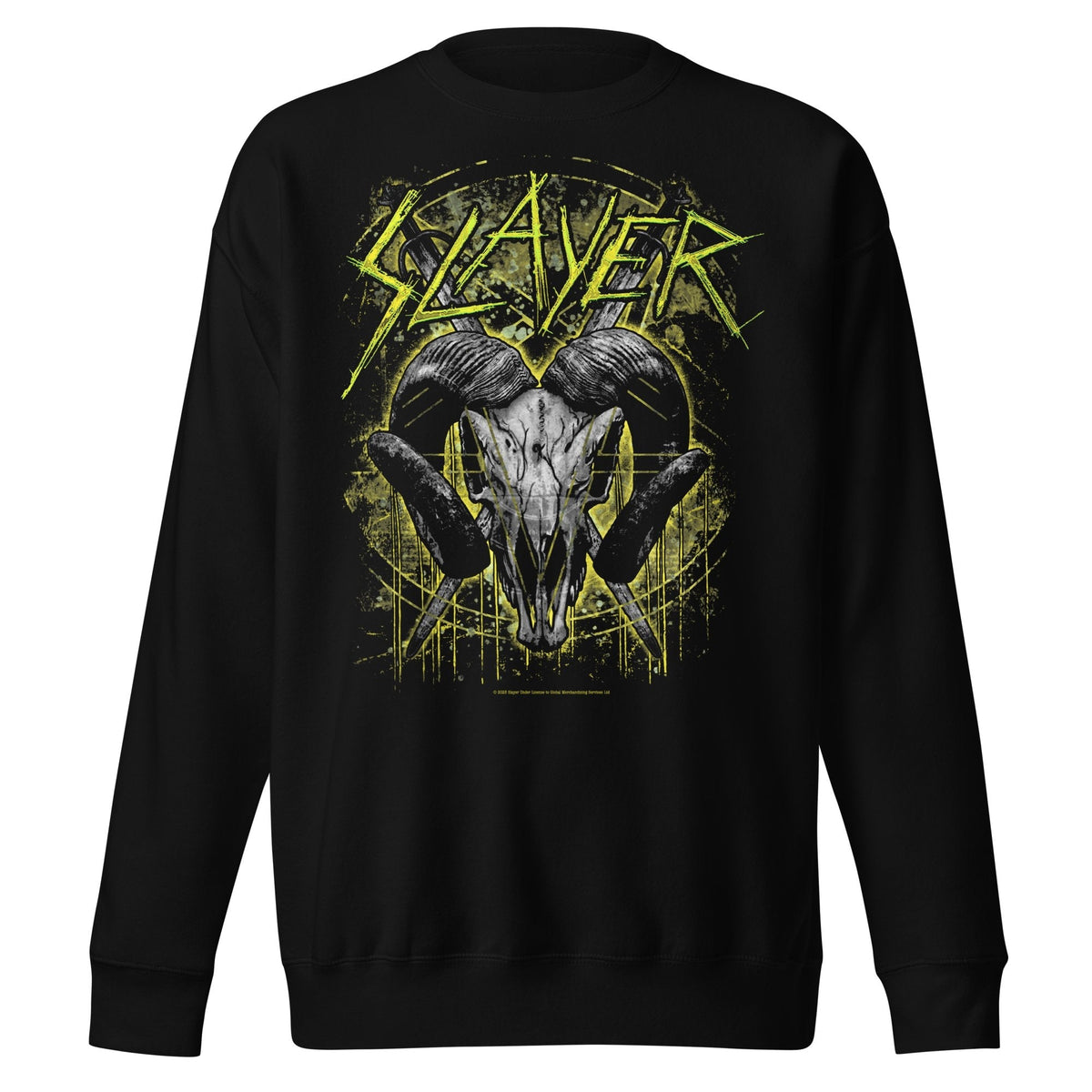 Slayer - Ram Horns Jumbo Print Sweatshirt HYPER iCONiC.