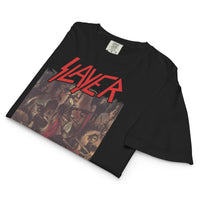 Slayer - Reign in Blood Mineral Wash Womens Crop Top HYPER iCONiC.