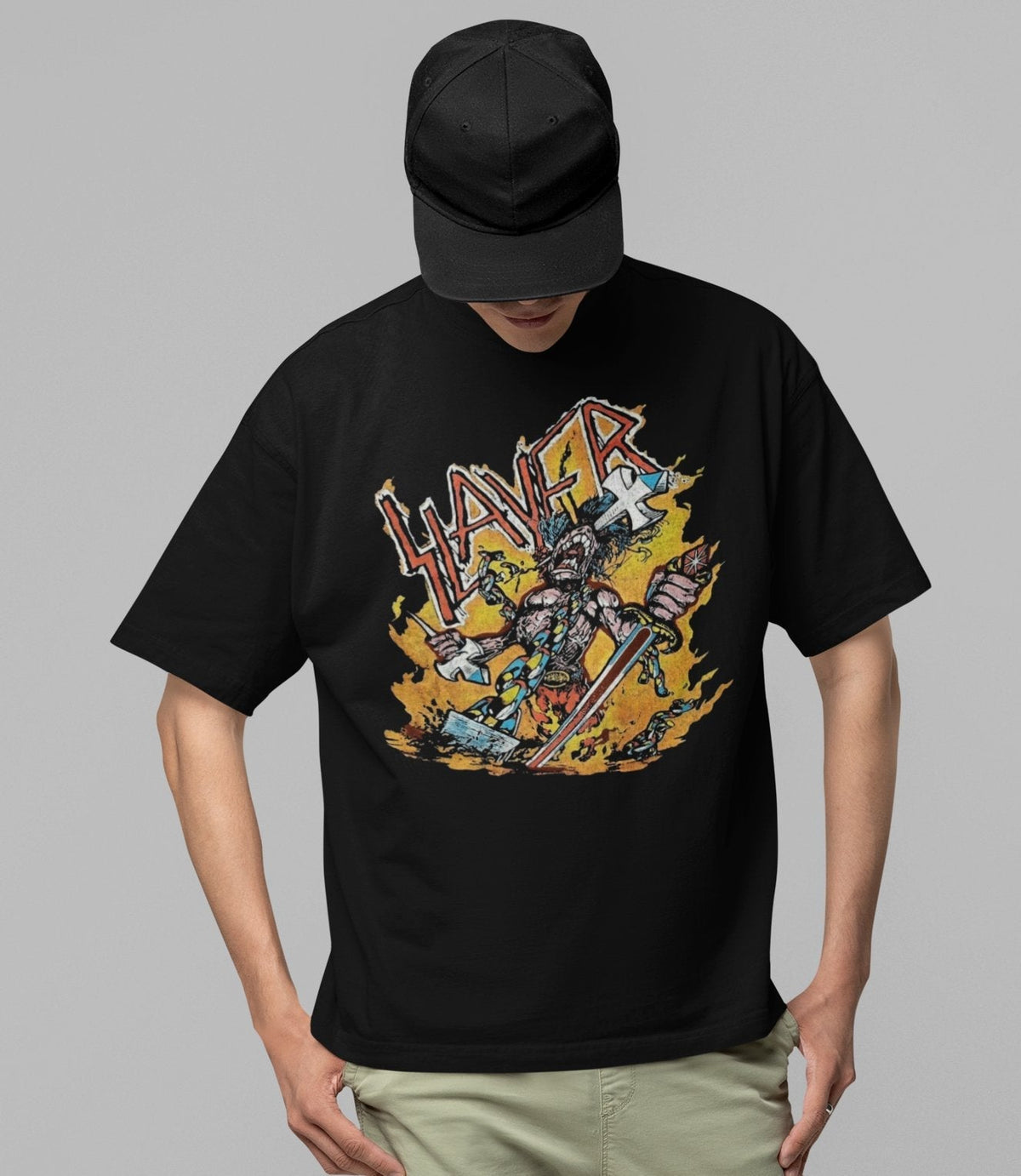 Slayer - Slain By The Sword Jumbo Print T-Shirt HYPER iCONiC.