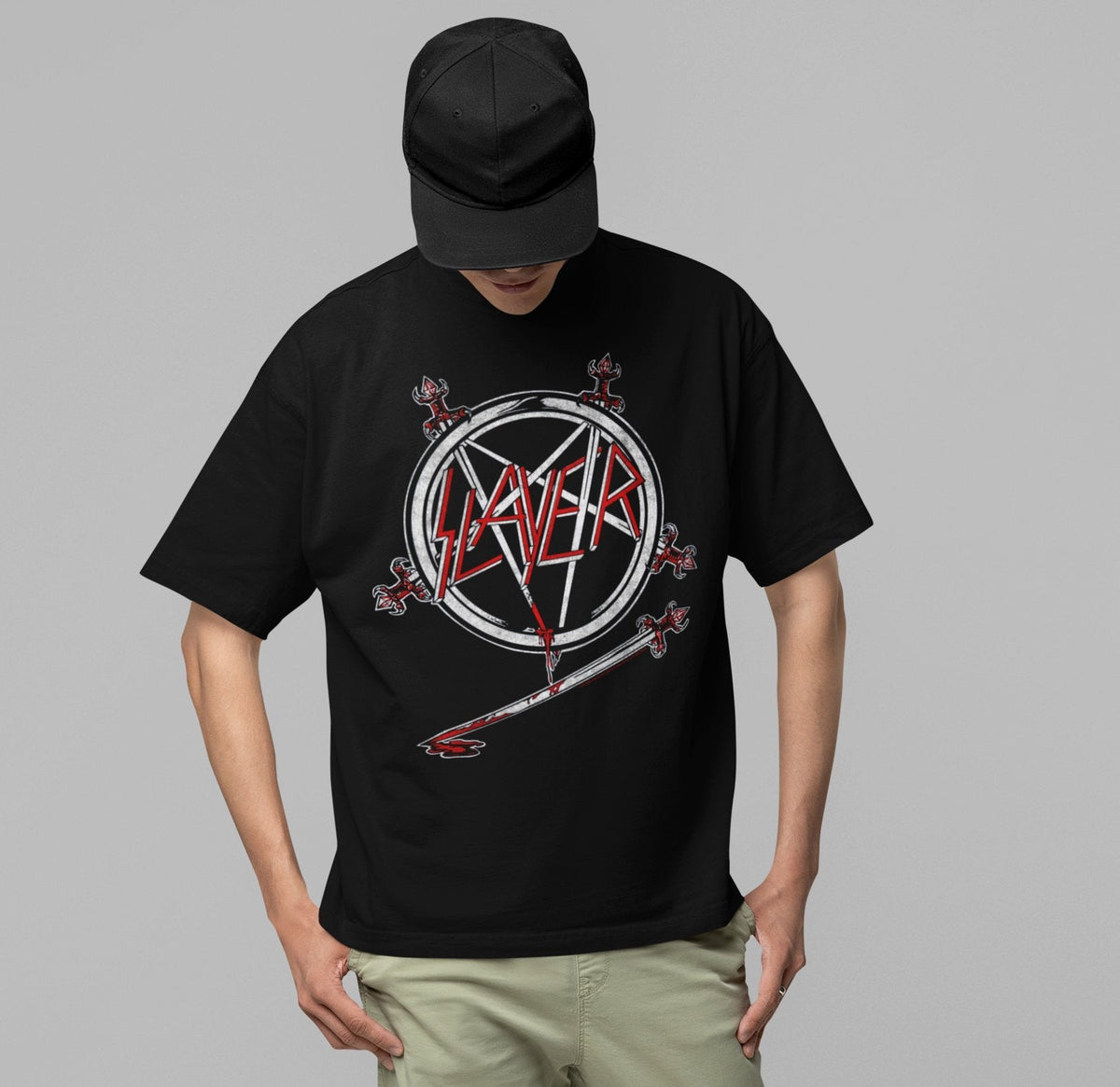 Slayer - Sword Logo Jumbo Print T-shirt HYPER iCONiC.