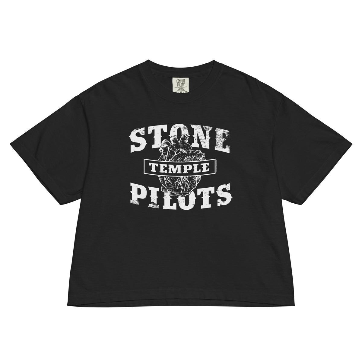 Stone Temple Pilots - Heart Logo Mineral Wash Womens Crop Top HYPER iCONiC.