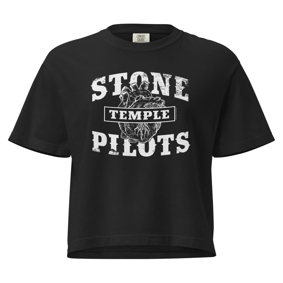 Stone Temple Pilots - Heart Logo Mineral Wash Womens Crop Top HYPER iCONiC.
