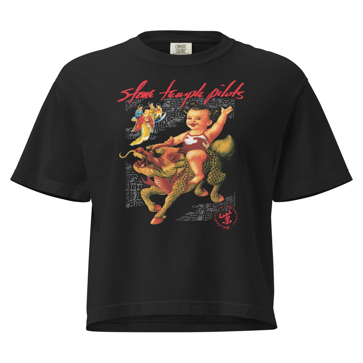 Stone Temple Pilots - Purple Mineral Wash Womens Crop Top HYPER iCONiC.