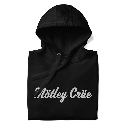 Motley Crue - Cursive HD Embroidered Hoodie HYPER iCONiC.