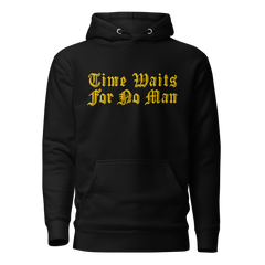 Time Waits For No Man "Sundial" Embroidered Pullover Hoodie