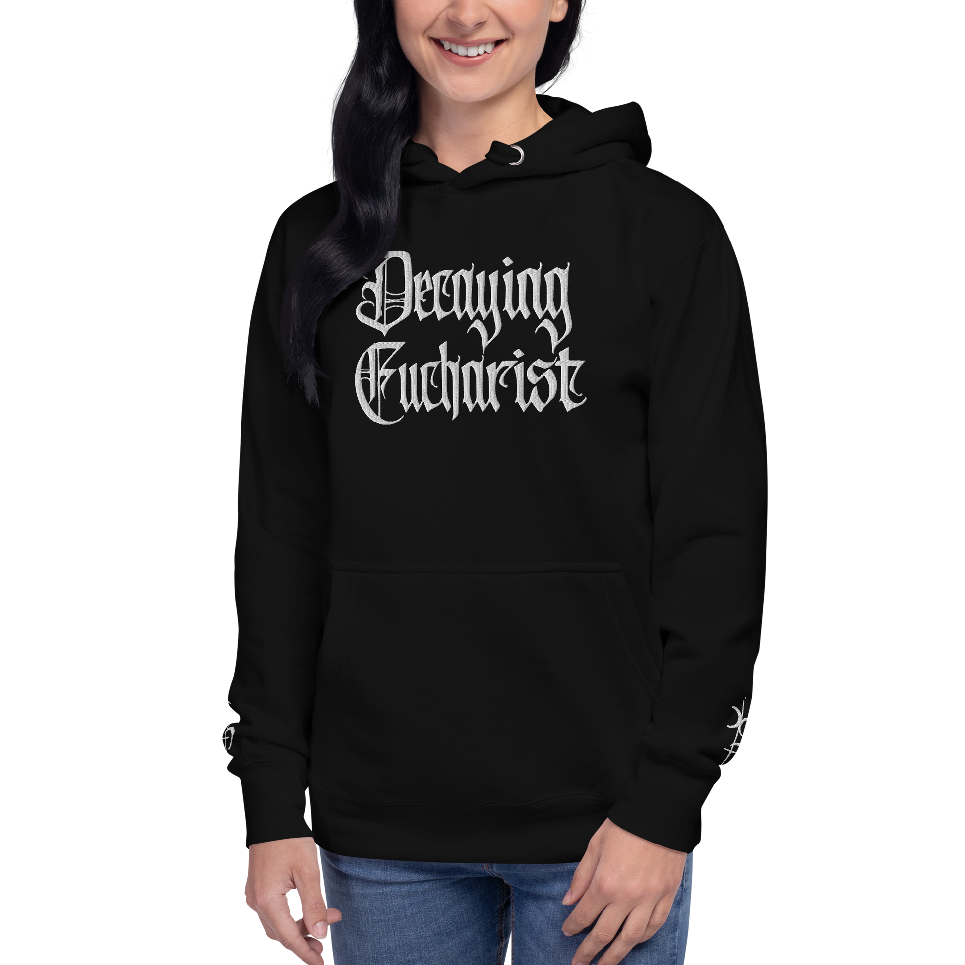 Decaying Eucharist "Logo" Embroidered Pullover Hoodie