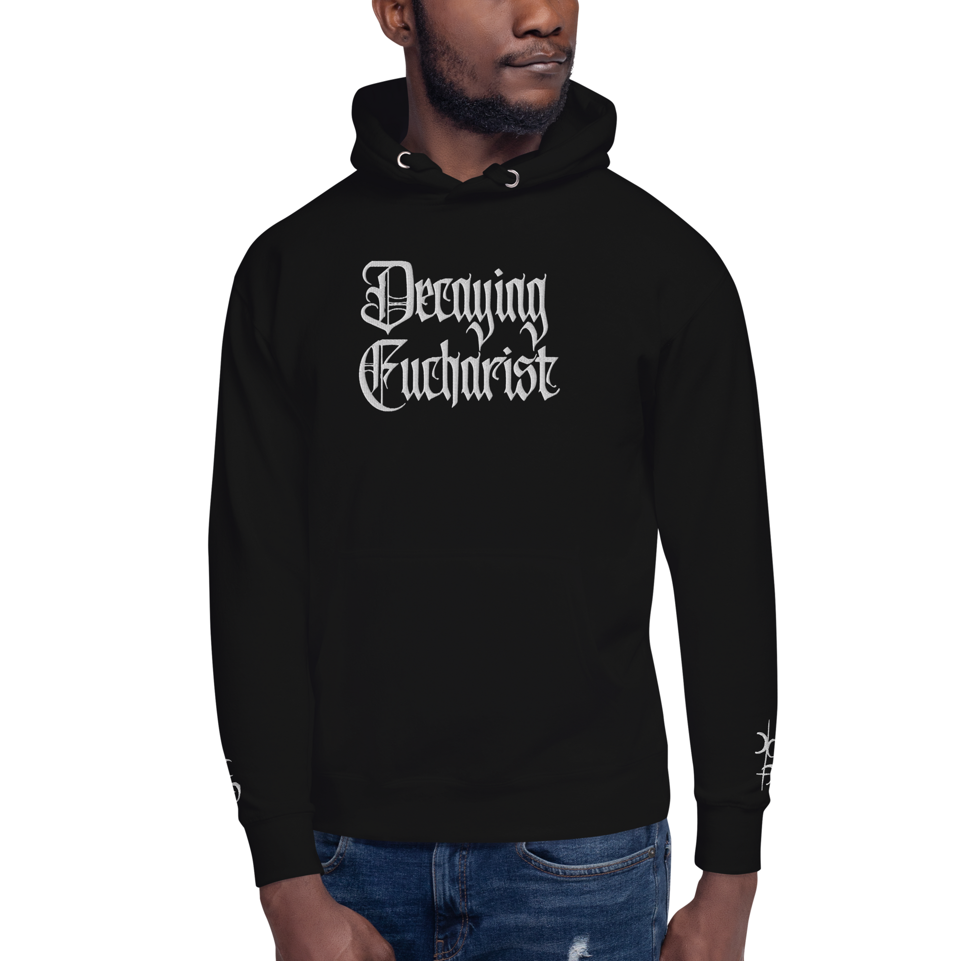 Decaying Eucharist "Logo" Embroidered Pullover Hoodie