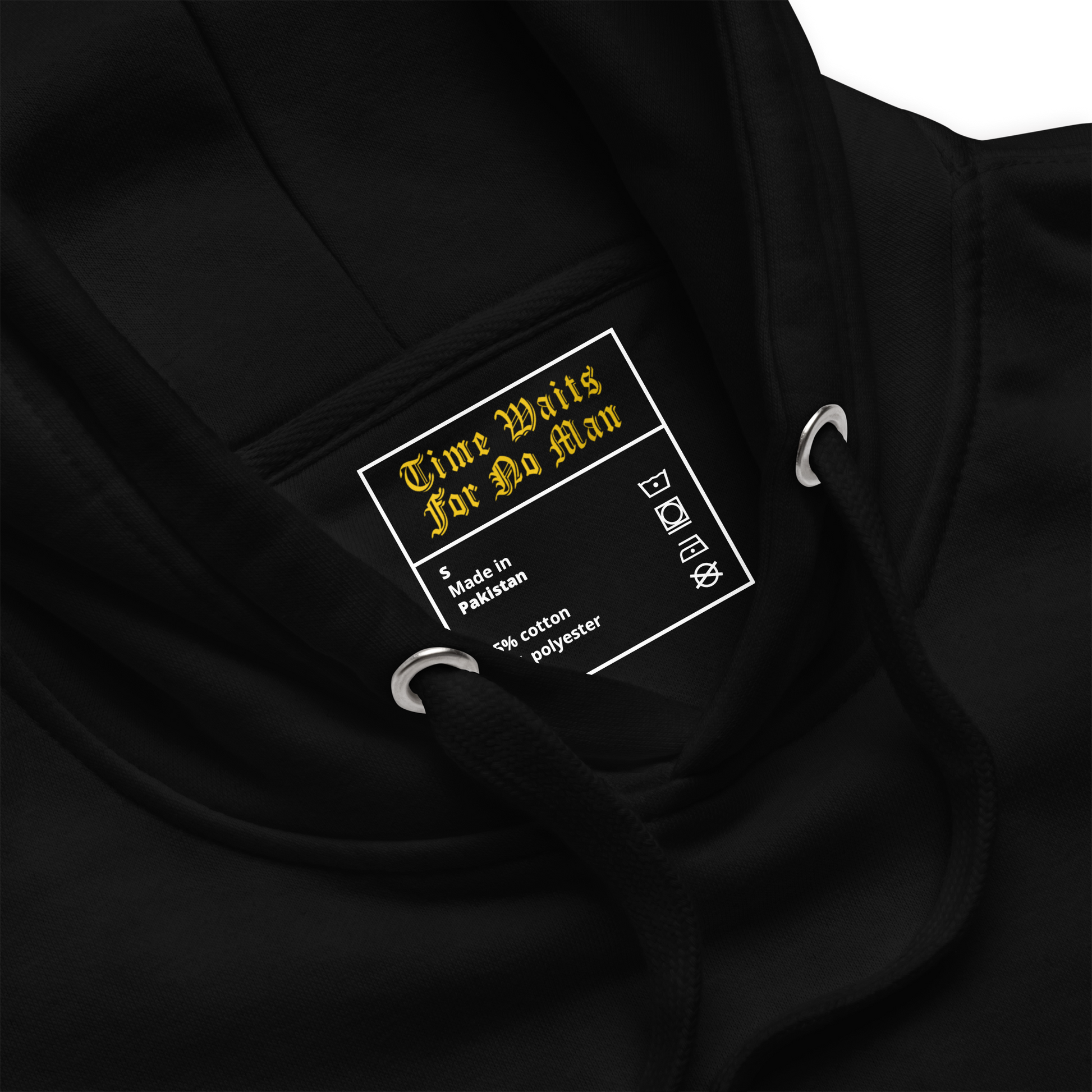 Time Waits For No Man "Sundial" Embroidered Pullover Hoodie