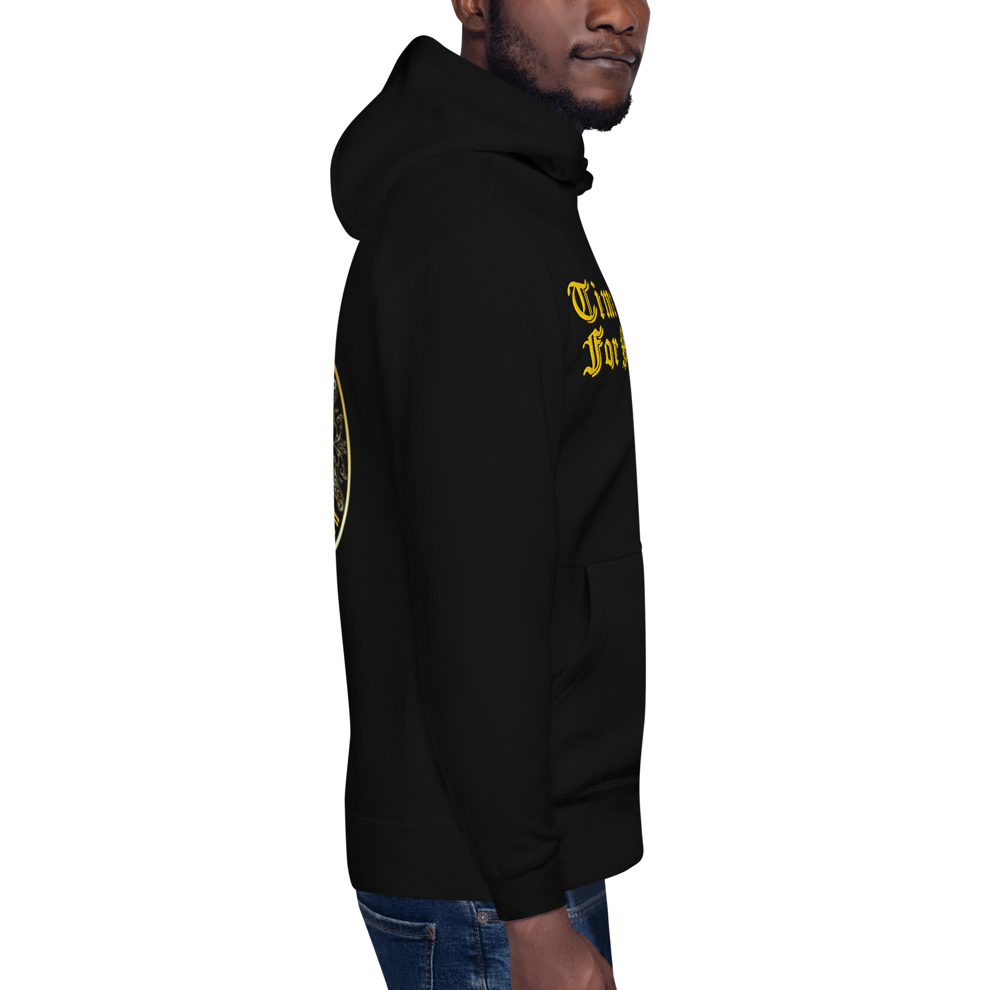Time Waits For No Man "Sundial" Embroidered Pullover Hoodie