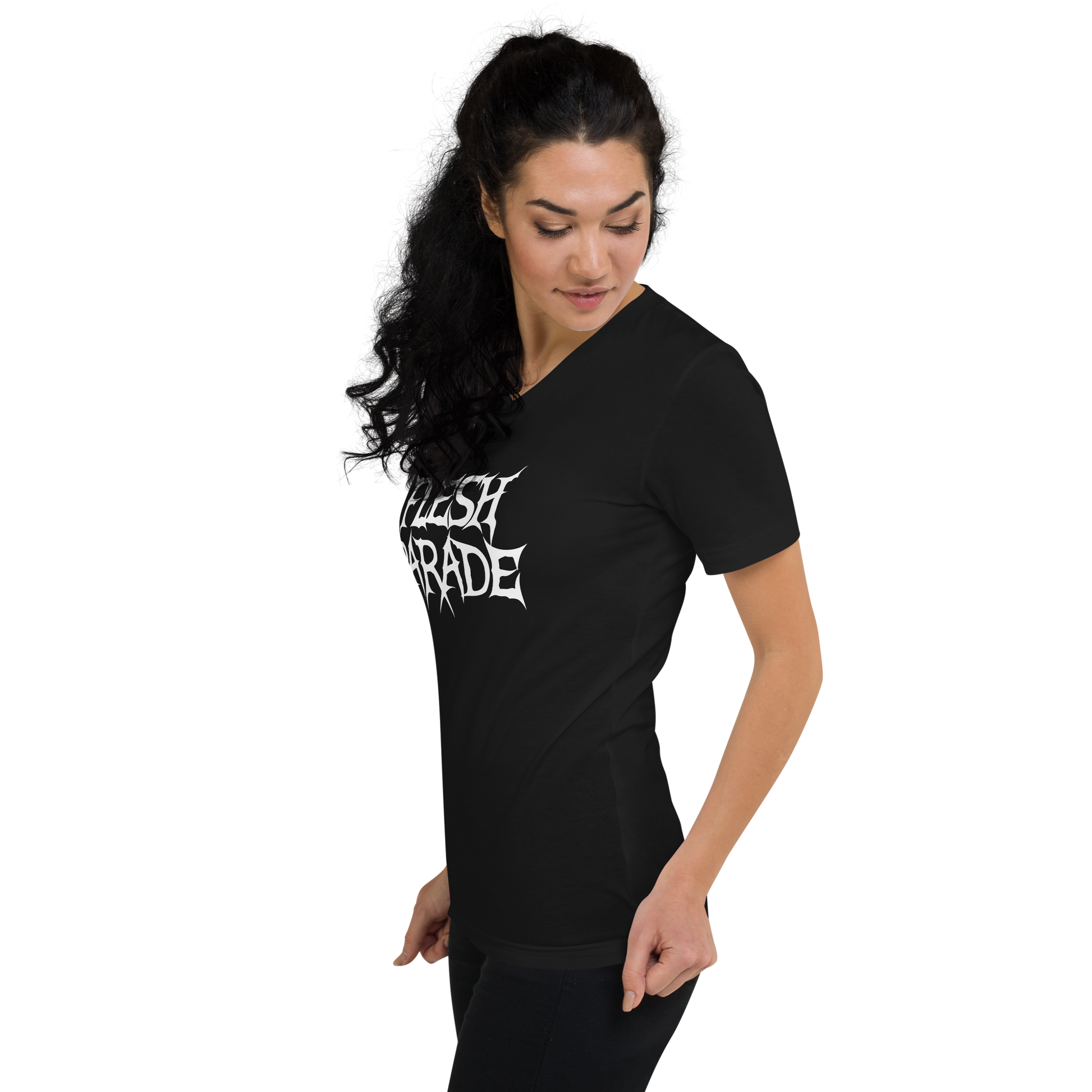 Flesh Parade "Classic Logo" Women's V-Neck Shirt
