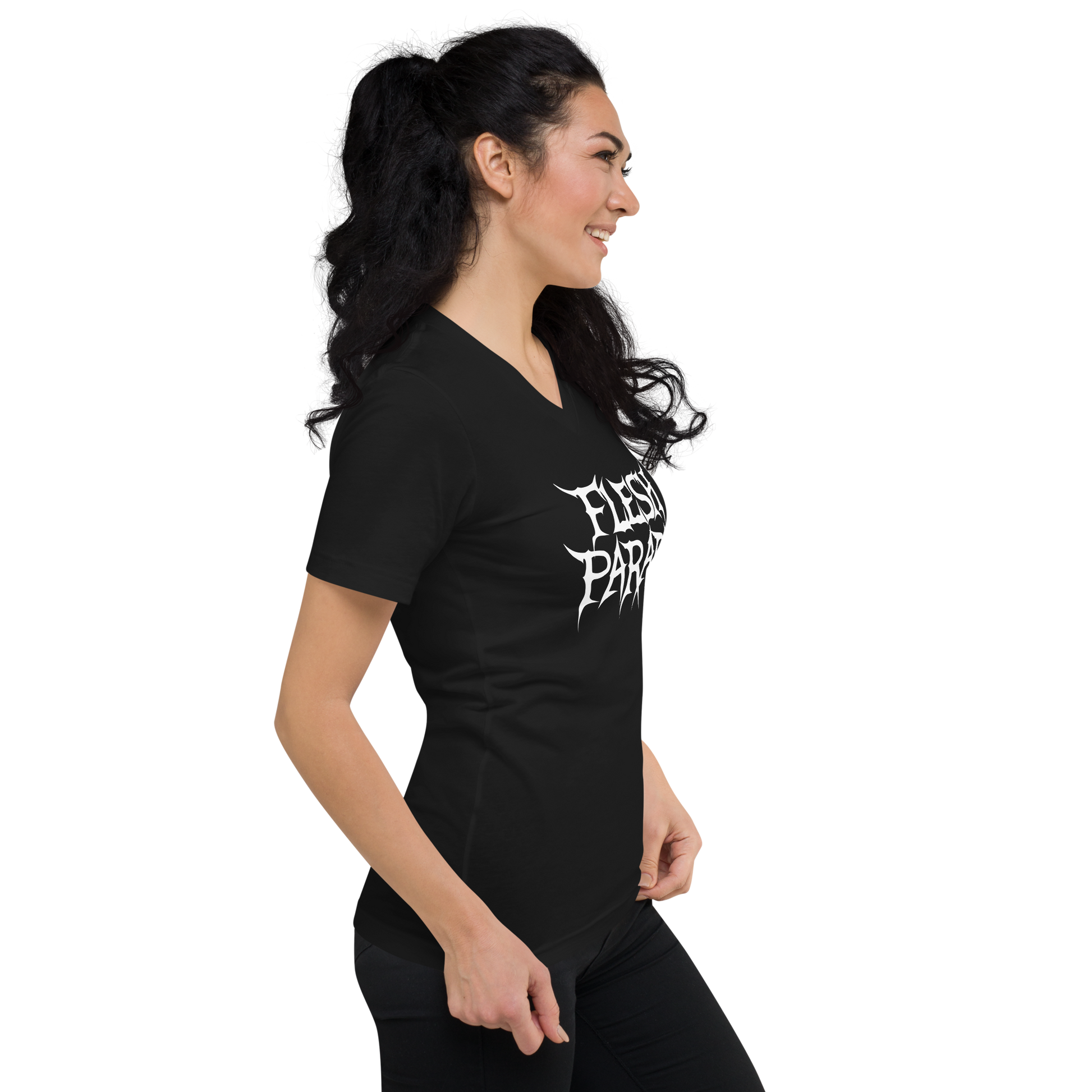 Flesh Parade "Classic Logo" Women's V-Neck Shirt