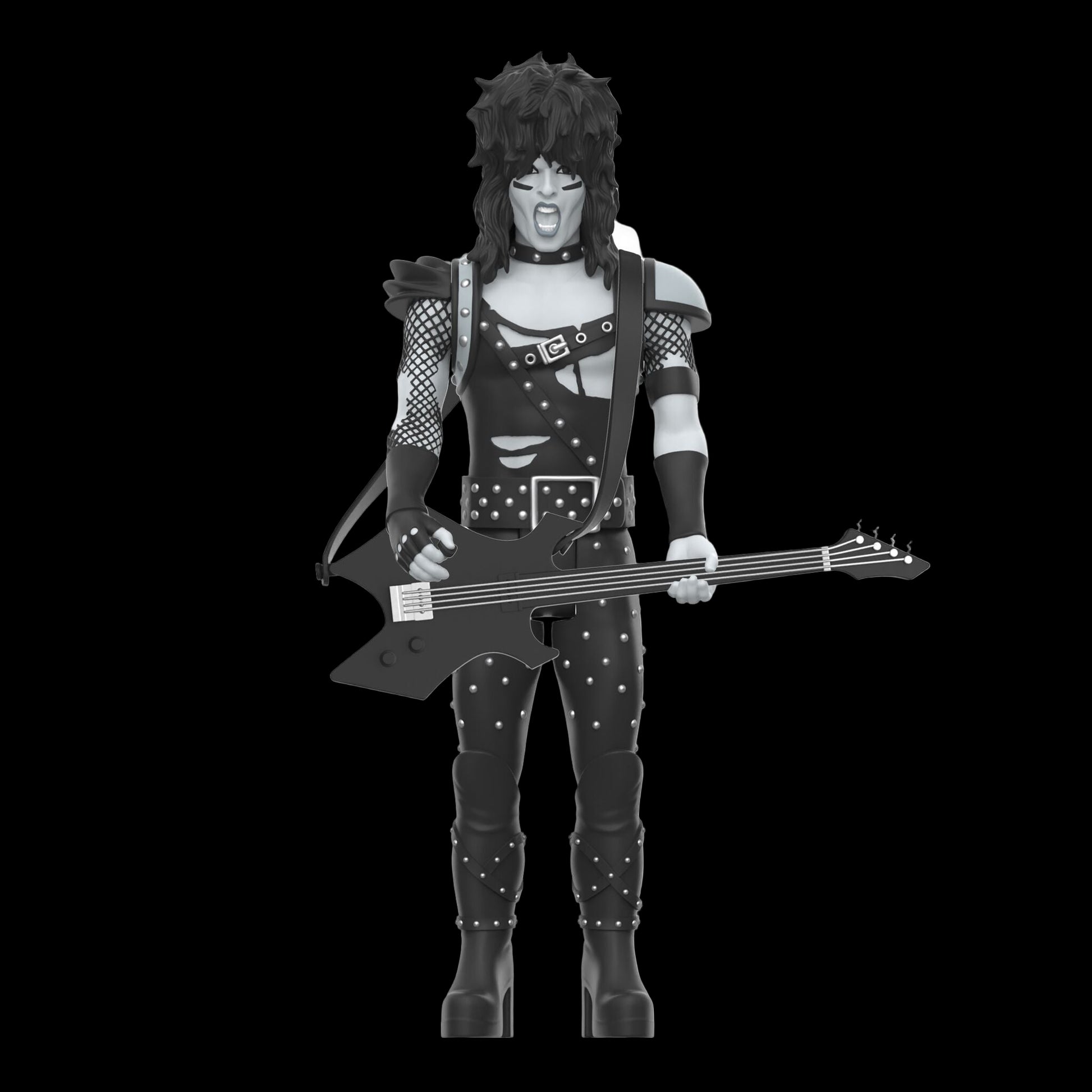 Super7 x Mötley Crüe - Nikki Sixx (Shout At The Devil B&W) ReAction Figure