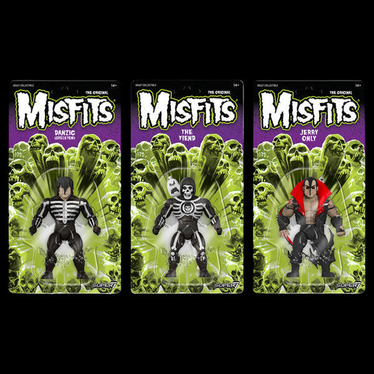 Super7 x Misfits - Skeleton Danzig, Jerry Only, The Fiend 5.5" 3x Action Figure Set